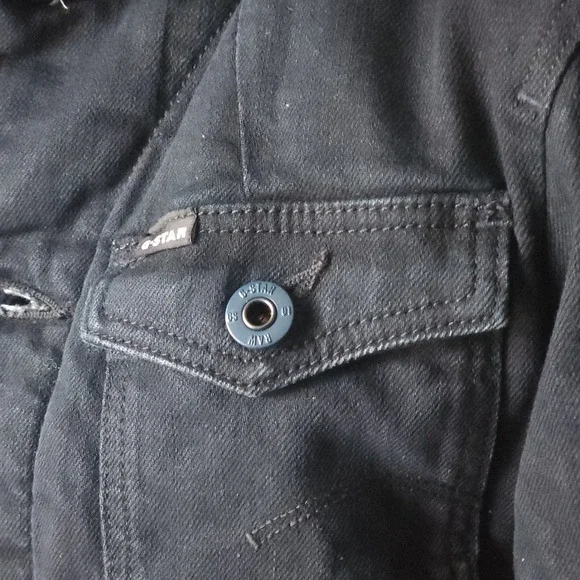 G Star RAW Women Arc Pilot 3D Padded Jacket Dark Wash Denim XS Small NWT $210 - Picture 3 of 14